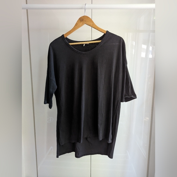 Oak + Fort 3/4 Sleeve T-shirt, Black, Sz S - Picture 1 of 3